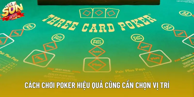 Cách chơi poker hiệu quả cũng cần chọn vị trí Cách chơi poker hiệu quả cũng cần chọn vị trí
