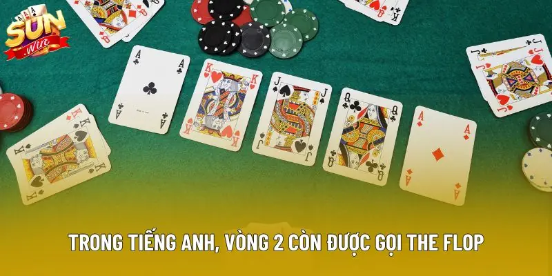 Trong tiếng Anh, vòng 2 còn được gọi the Flop Trong tiếng Anh, vòng 2 còn được gọi the Flop