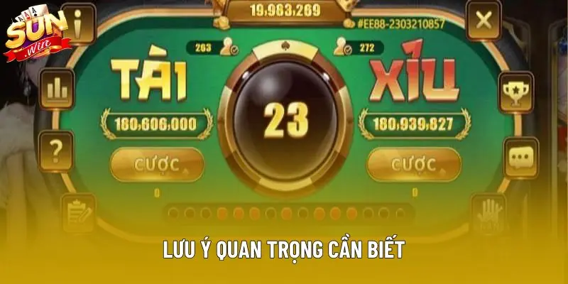 Lưu ý quan trọng cần biết